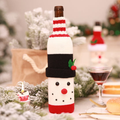 Christmas Knit Wine Bottle Cover